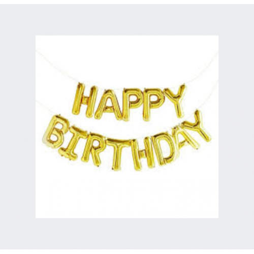 BALLOON FOIL H/BIRTHDAY GOLD SET BALLOON FOIL H/BIRTHDAY GOLD SET